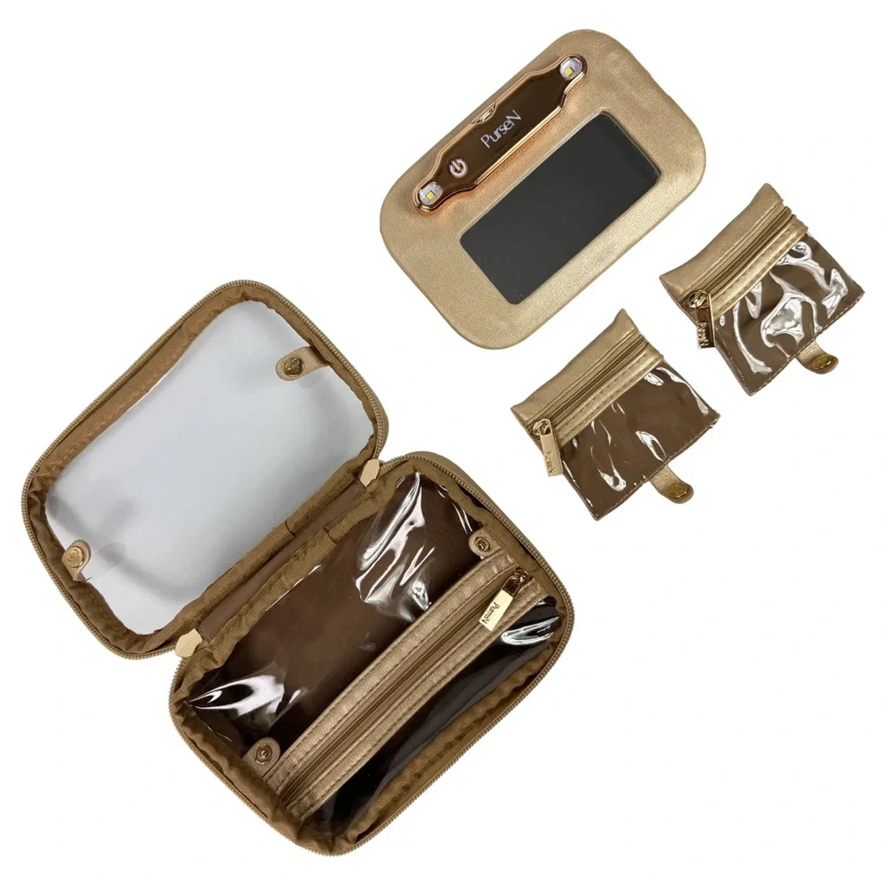 PurseN LittMini Gold Lighted Mirror Case - Picture 7 of 9